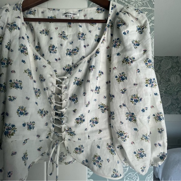 REFORMATION LINEN TOP - Picture 9 of 12